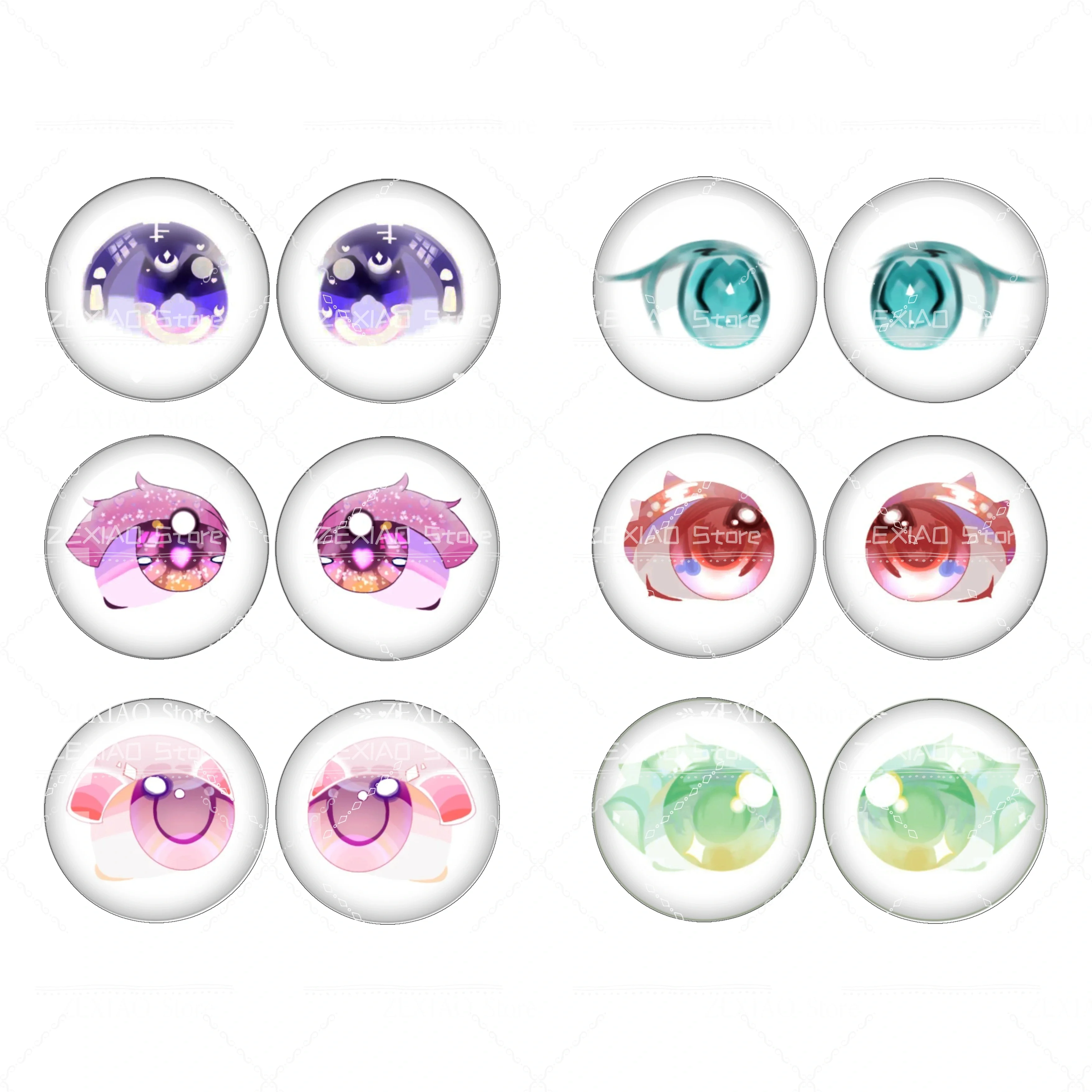 Anime Eye Blyth Doll BJD Toy  Doll Glass Eyes Cabochons Round 10MM-40MM Dragon Cat Eye Toys DIY Jewelry Accessory MIX Pupil Eye