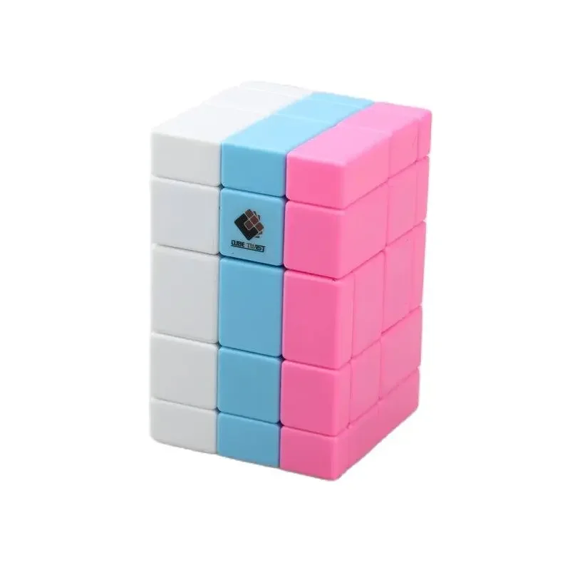 Cubetwist Conjoined Tricolor 3X3X5 Spiegel Magic Kubus Bump Snelheid Puzzel 335 Kubus Educatief Speelgoed Voor Kinderen Met Beugel