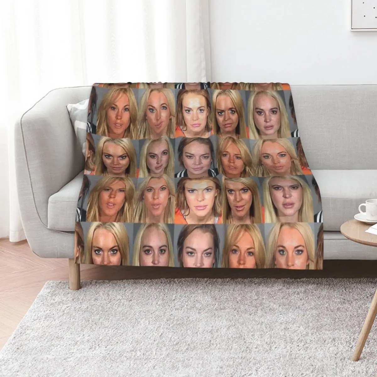 

lindsay lohan mugshot Throw Blanket Extra Large Throw Large Loose For Baby Blankets