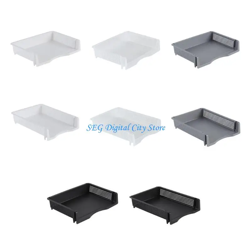 U75B Stacking Document Tray Stackable Paper Letter Tray Desk Organizers Vertical Horizontal File Letter Tray Mail Baskets - view 4
