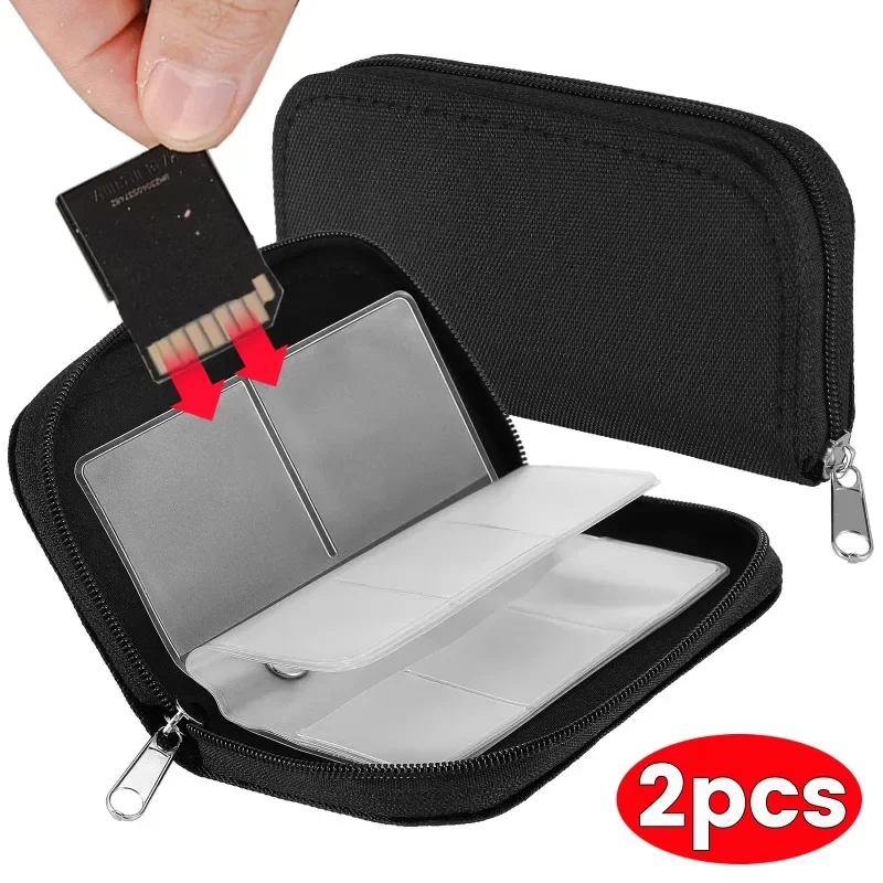 cartao de memoria portatil bolsas de suporte de cartoes de memoria organizador de bolsas 22 slot sd micro sd cf sdhc sdxc mmc armazenamento de midia digital cases de 01