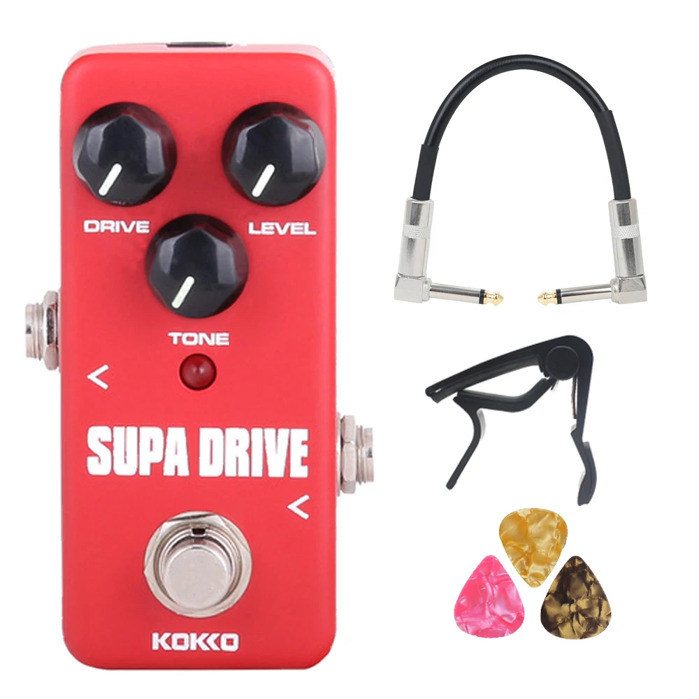 

KOKKO SUPA DRIVE Overdrive педаль для электрогитары FOD5 портативная мини-Гитара педаль для создания музыкальных инструментов