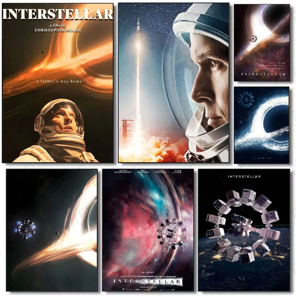 

Movie I-Interstellar Poster Waterproof Vintage Movie Posters High Quality Wall Art Print For Room Decor Gift