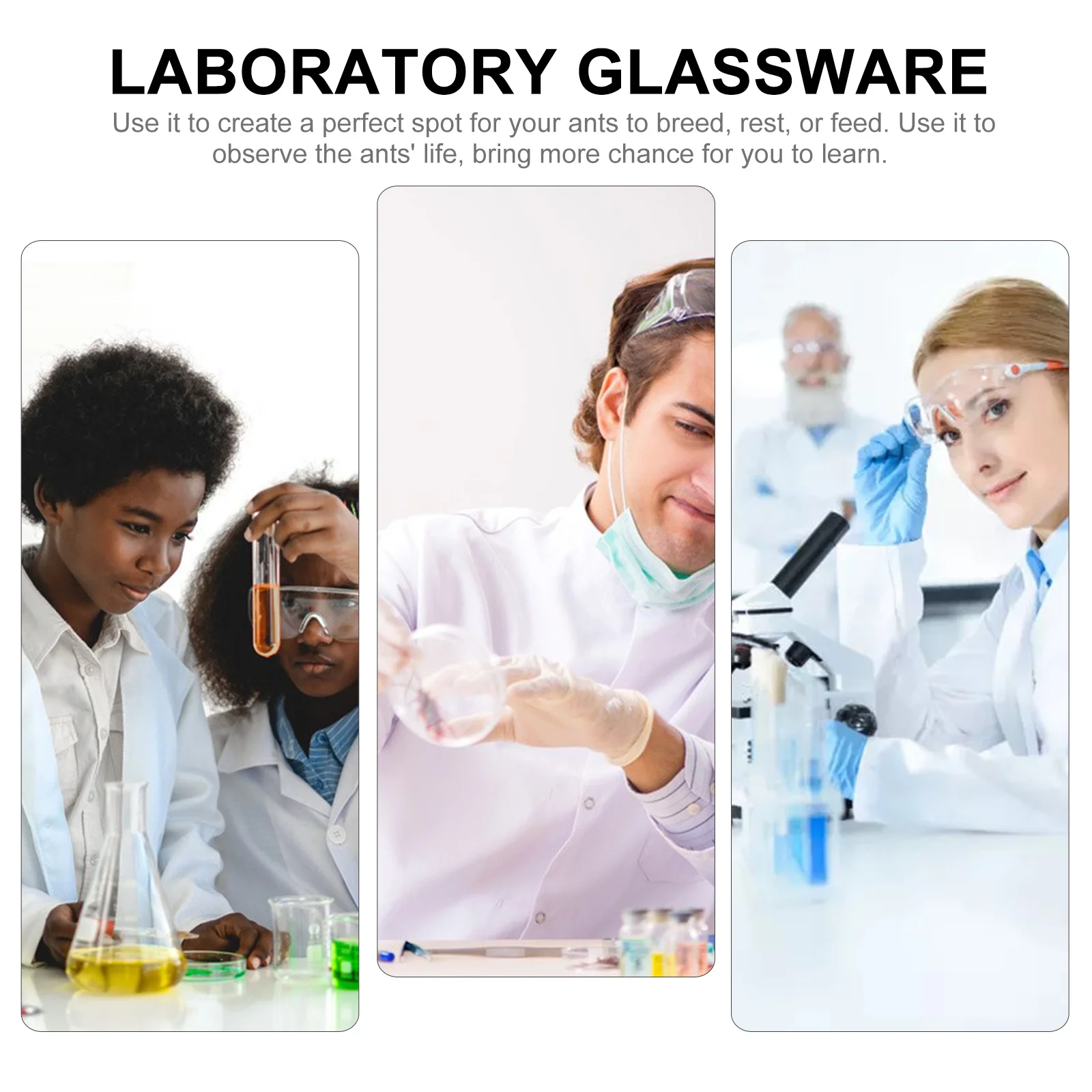 

10Pcs Glass Test Tube Clear Professional Bottles for Scientific Experiments DIY Glue Production Transparent Liquid Storage