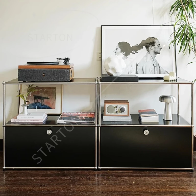 Cabinet for Living Room Storage Locker Drawer Type Storage Bedroom Chest of Drawers Organizer Furniture Dual Cabinet Combination
