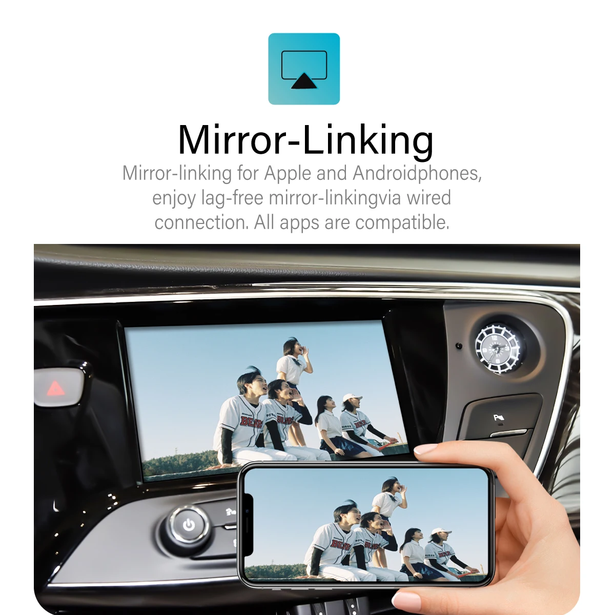 CarPlay اللاسلكي لـ Buick Regal opel insignia 2013-2017 LaCrosse 8 "شاشة أندرويد السيارات مرآة ربط AirPlay وظيفة تشغيل السيارة