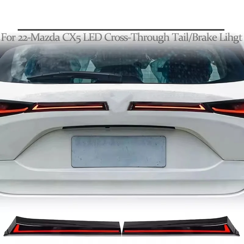 

Задний сквозной фонарь для Mazda CX-5 22-25, стоп-сигнал в бампере с указателем поворота, автоаксессуары