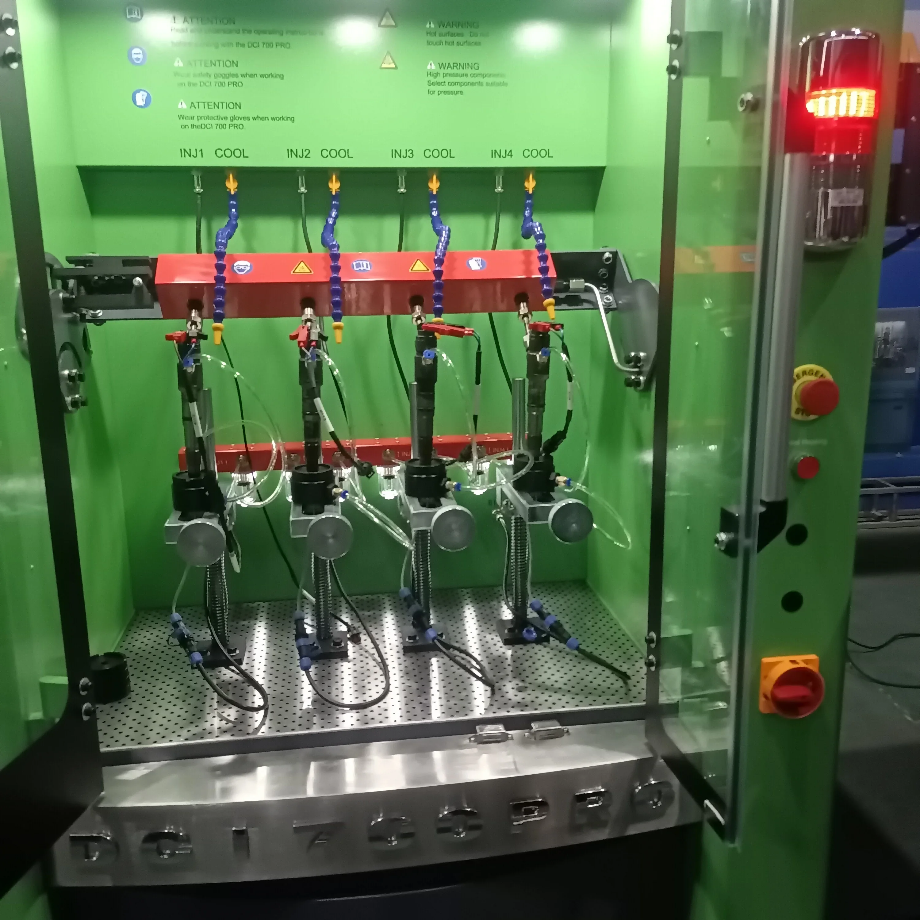 Produsen Mesin Dongtai DCI700 PRO Common Rail Injector Test Bench CRI Uji empat injector sekaligus