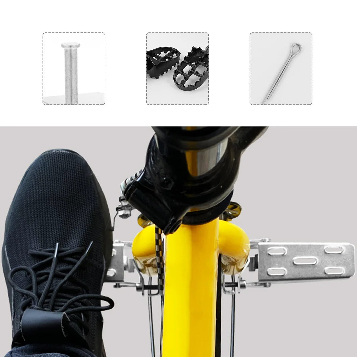 

2Pcs Motorcycle Footrest Pegs Pedals Non Slip Footrest Dirt Bike Accessories for Tw200 Off Pedal