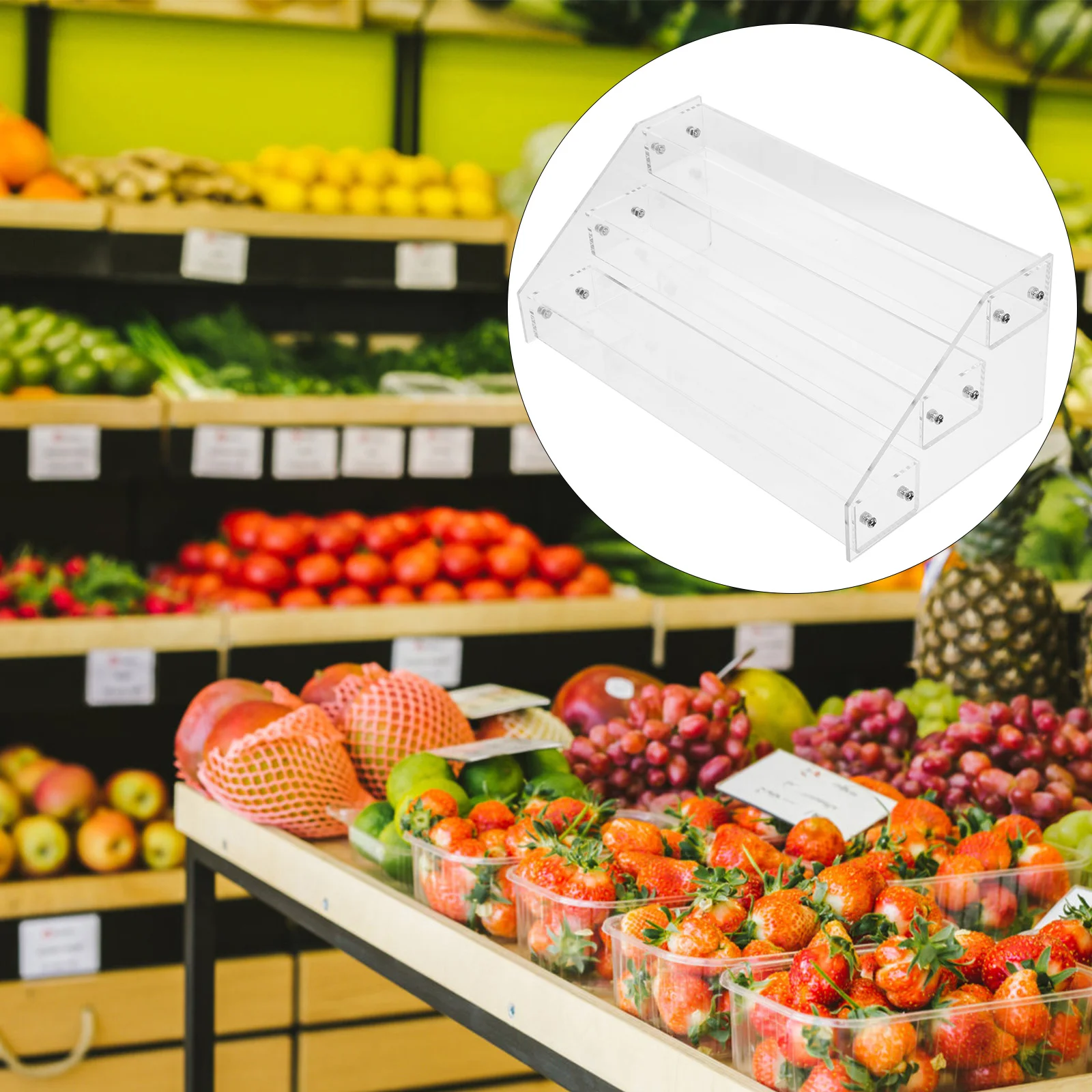 1Set Acrylic Cigarette Display Rack Clear Multi-Layer Display Holder for Shop Supermarket Storage Rack Acrylic Shelves