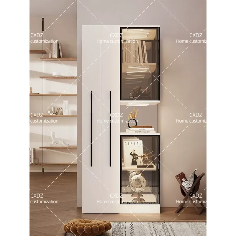 Cream windshield wine cabinet, new living room against the wall, household light luxury, high-end high-end corner display
