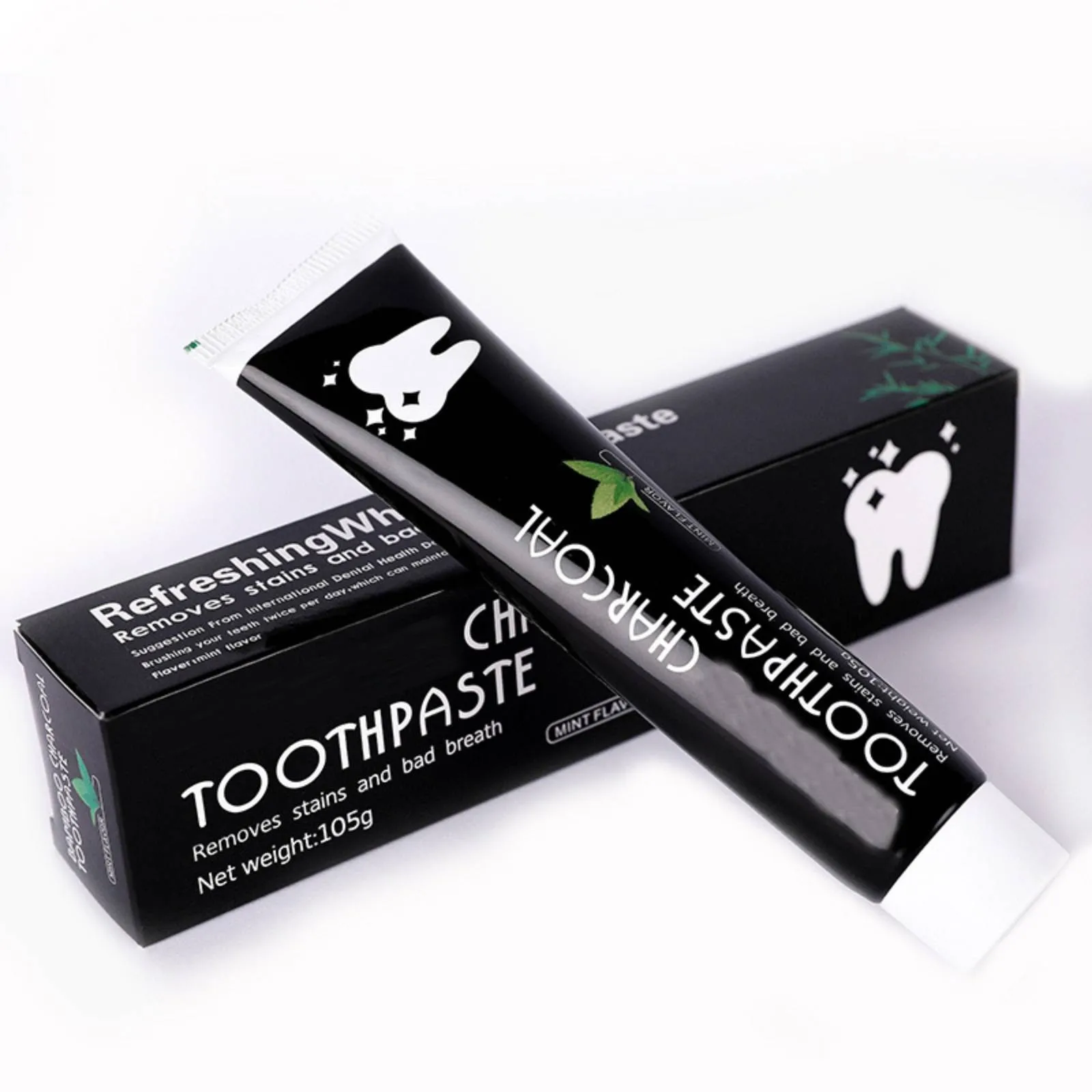 

Portable Activated Charcoal Toothpaste, Black Charcoal Deep Cleaning Teeth, Reducing Irritation,Freshens Whitening Toothpaste