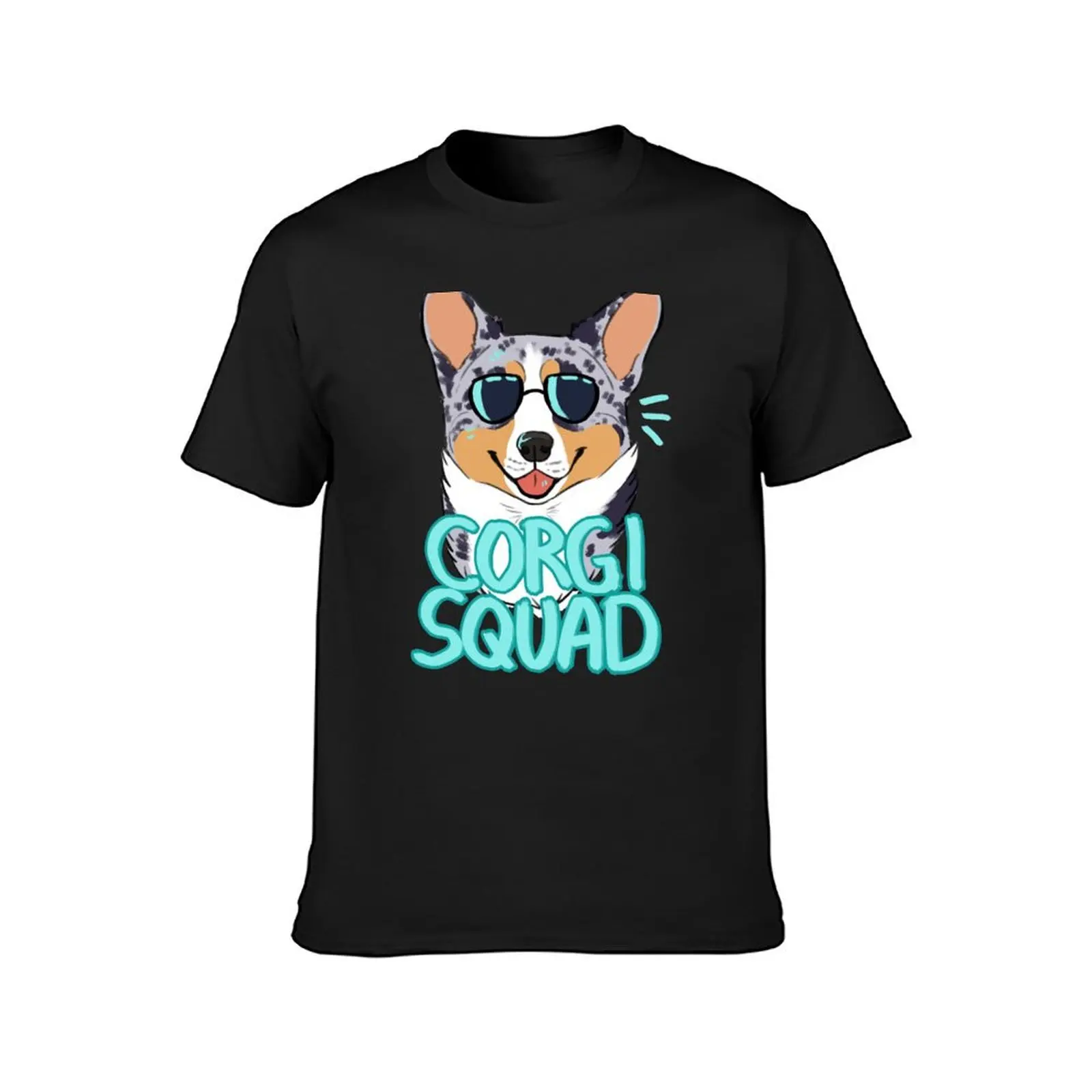 CORGI SQUAD (merle tricolor) T-Shirt tops vintage clothes men t shirts