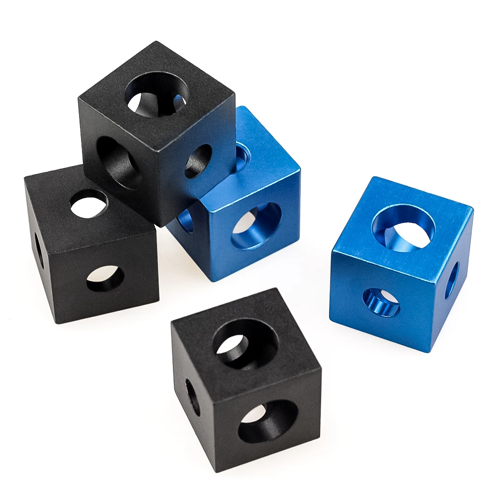 Openbuilds 2020 Aluminum Block Cube Connector Corner V-slot Three Way Connector 90 Degree Angle Bracket