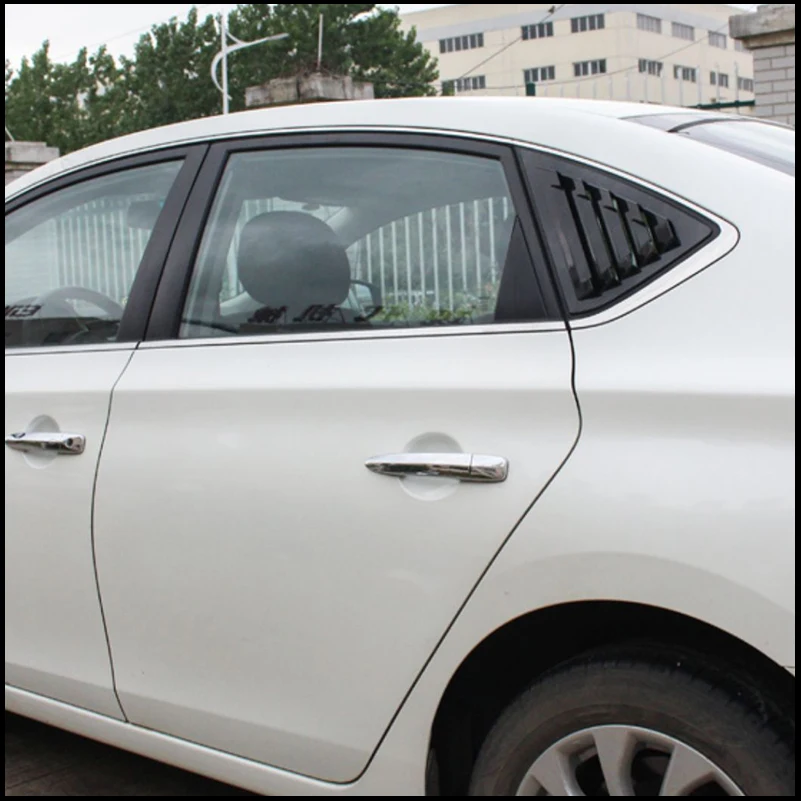 Para Nissan Sentra Sedán 2013-2019, Cubierta de Ventana Trasera, Persianas, Rejilla de Ventilación, Moldura, Adhesivo, Embellecedor, Accesorios de Estilo para Auto