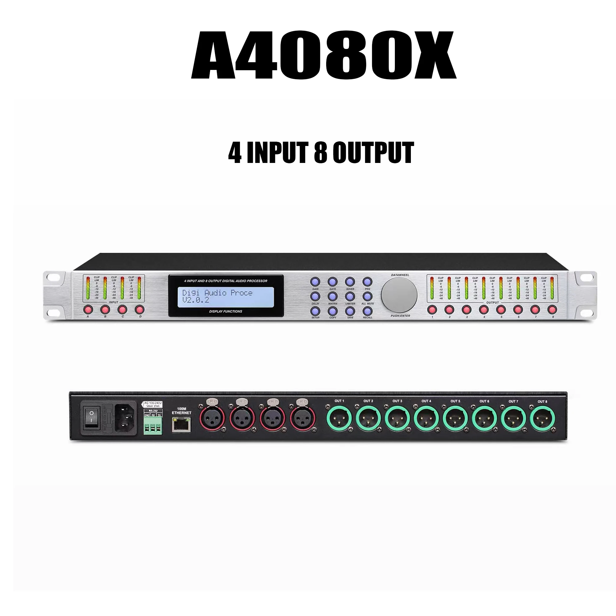 Processador audio profissional, sistema profissional do controlador sadio para a fase do karaoke, efeitos de Digitas, A4080X