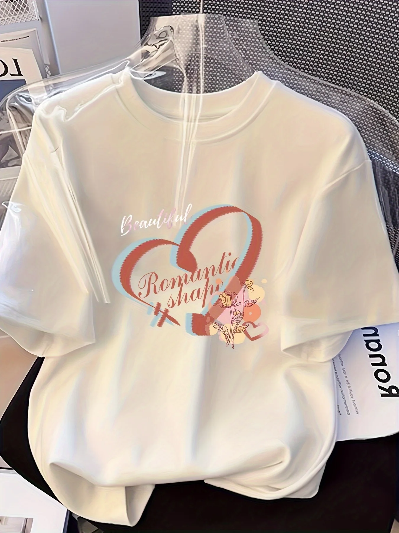 Dames Zomer T-shirt Fit Casual Alledaags Schattig Wit T-shirt Vrouwen Harajuku Korte Mouw Kleding Straat Esthetische Kleding