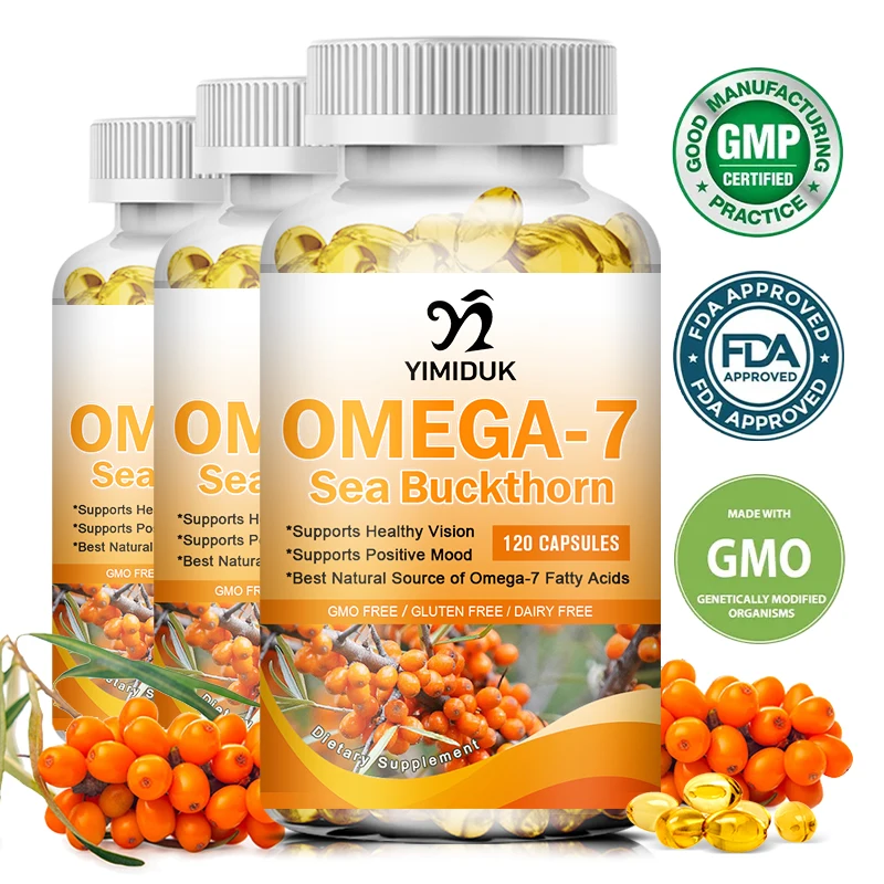 Sea Buckthorn Oil Blend, Complete Omega -7 - Supports Skin, Immunity, Digestive & Liver Health