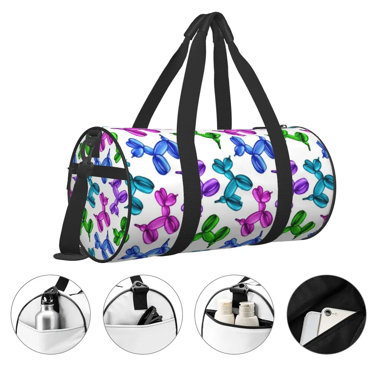 Multi Colour Balloon Dogs Sport Bags Fun Cool Gym Accessories Gym Bag Outdoor Couple Design Handbag Training Novelty Fitness Bag