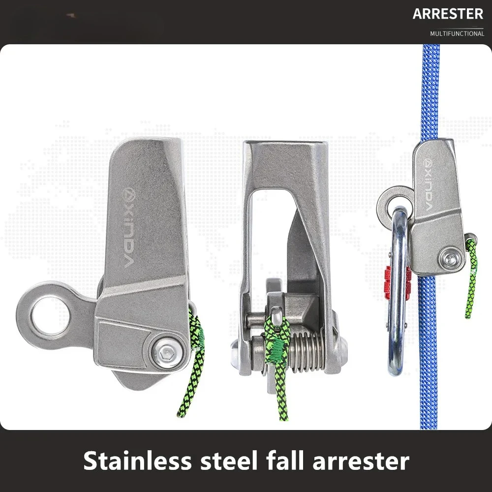Big Dipper Stainless Steel Fall Arrester Climbing Fall Protection Rescue Rope Grab High Aerial Anti-fall Equipment