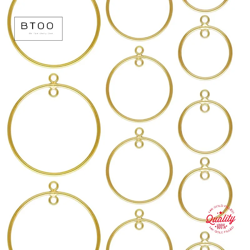 

Круглые подвески-капли из 14-каратного золота с кольцом - подвески 15 мм/20 мм/25 мм/30 мм для изготовления ювелирных изделий своими руками, аксессуары