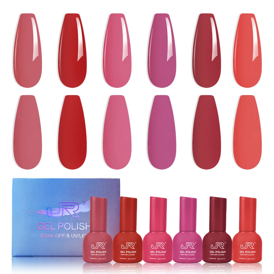 Hot Sell 120 Kleuren Jr Nagellak 6 Kleuren/Box Private Label Uv Gel Semi-Cured Langdurige Soak Off Gel Polish