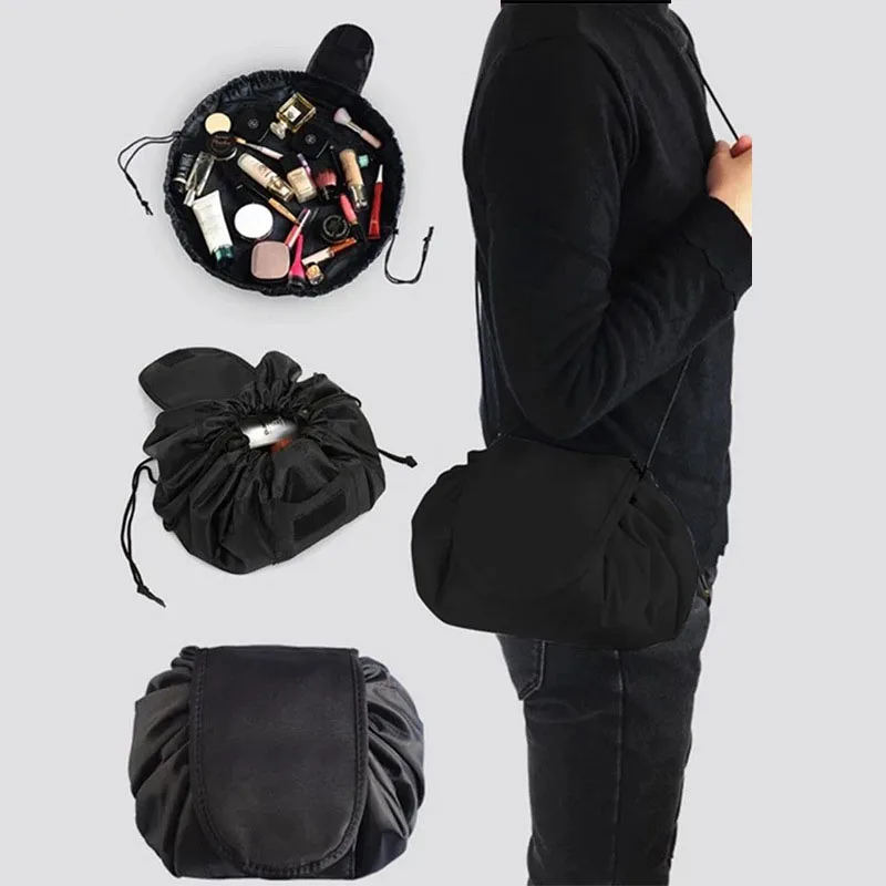 Makeup Bag Woman High-capacity Drawstring Cosmetic Lipstick Storage Bag Organizer Portable Multifunction Travel Wash Bag Handbag