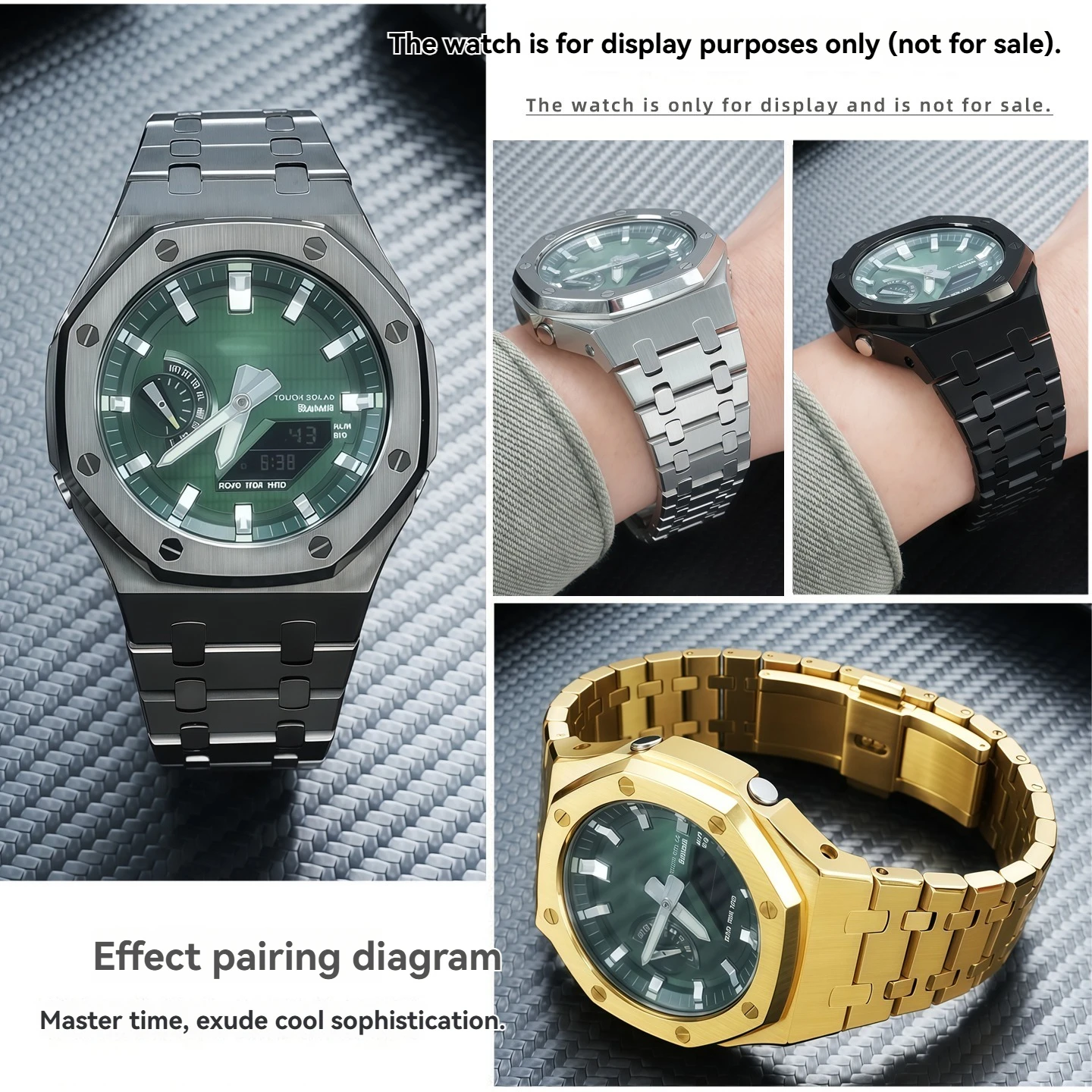 Stainless Steel Case Bezel metal Strap For Casio G-SHOCK GM-2100 GBM2100 GM2100 GBM-2100 Mod Kit Replacement Mod Refit Kit