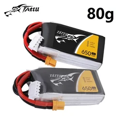 TATTU Batería LiPo 4S 75C 650mAh para Dron de Carreras