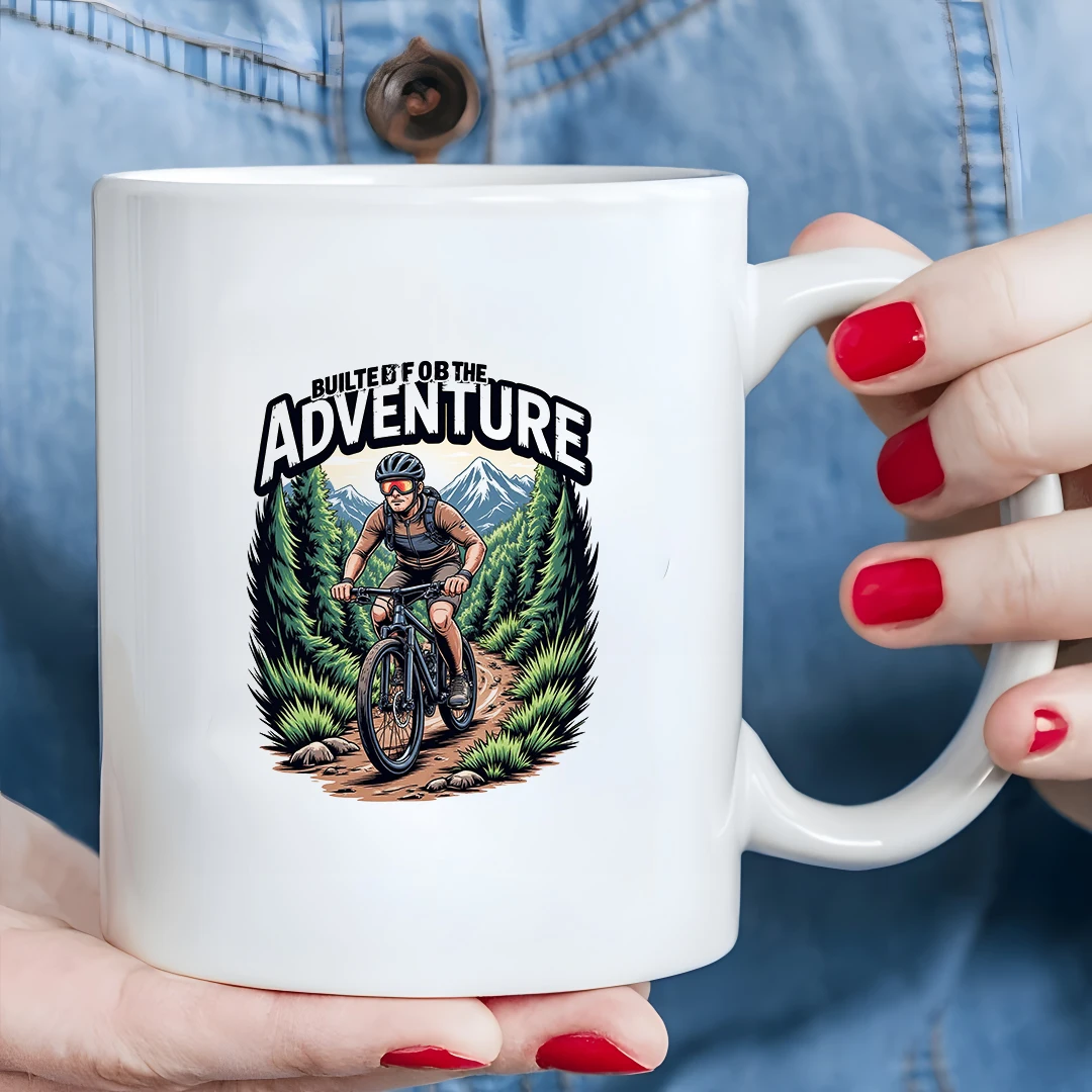 كوب بموضوع المغامرة سعة 11 أونصة + كوب ركوب الدراجات للأطفال على طراز الاستكشاف القديم هدية عيد الميلاد كوب السفر العائلي