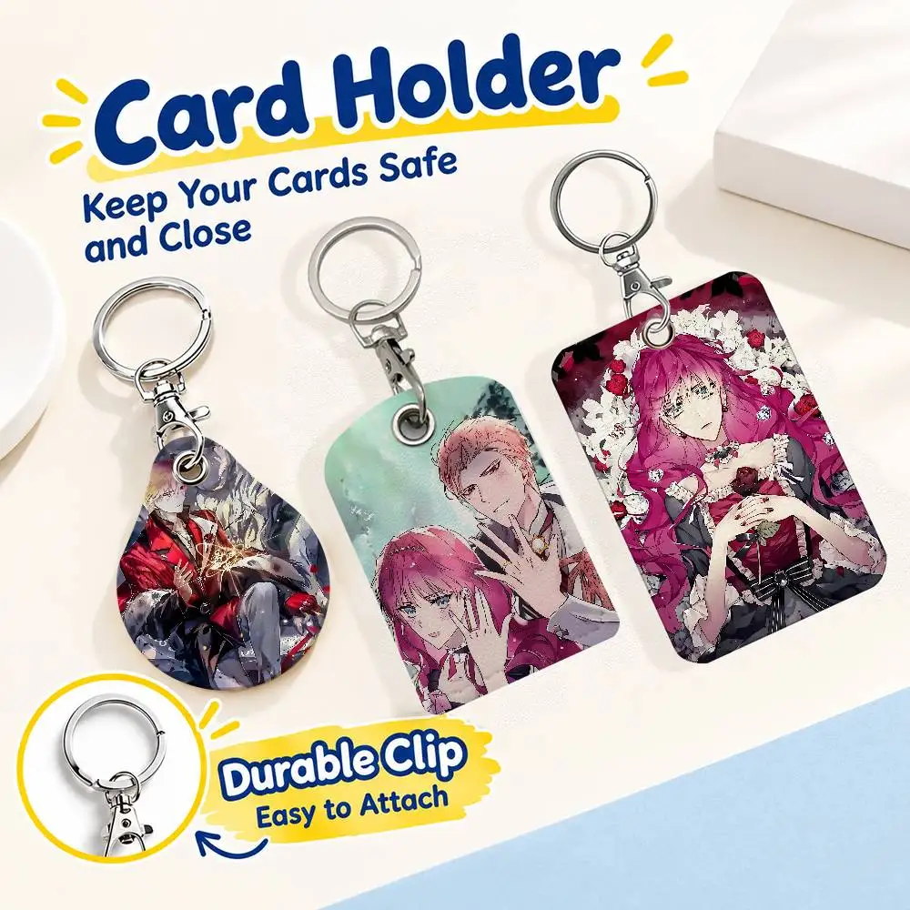 FOR Villains Are Destined to Die Penelope Card Holder Keychain Key Ring Door Lock Access Protective Case For Security Gift