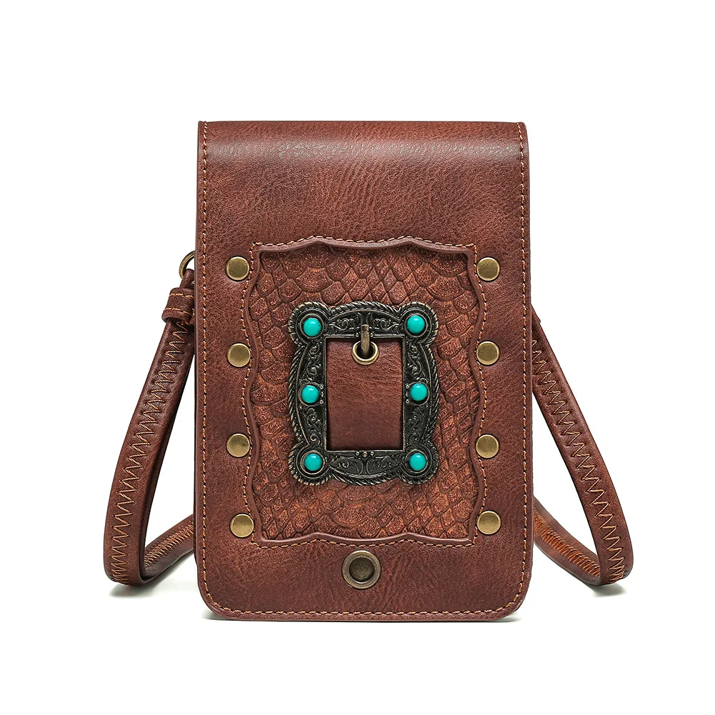 

Celela Fashion Small Crossbody Bags Shoulder Wallet Women Phone Wallet Snake Pattern Rivet Turquoise Fanny Pack 2023 Trend New