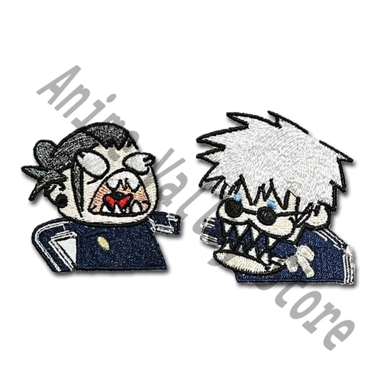 

Anime Jujutsu Kaisen Satoru Gojo Geto Suguru Cartoon Embroidery Sticker Cosplay Cloth Patch Collage Paster DIY Decals Xmas Gift