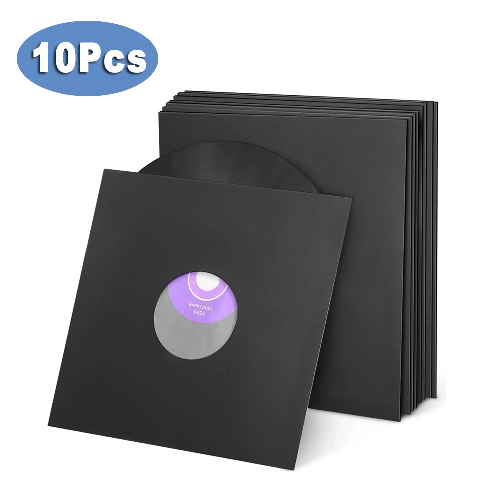 

10PCS LP Record Outer Sleeves 12inch Kraft Paper Record Disc Protective Storage Bags Resealable for LP Vinyl Record Storage Bags