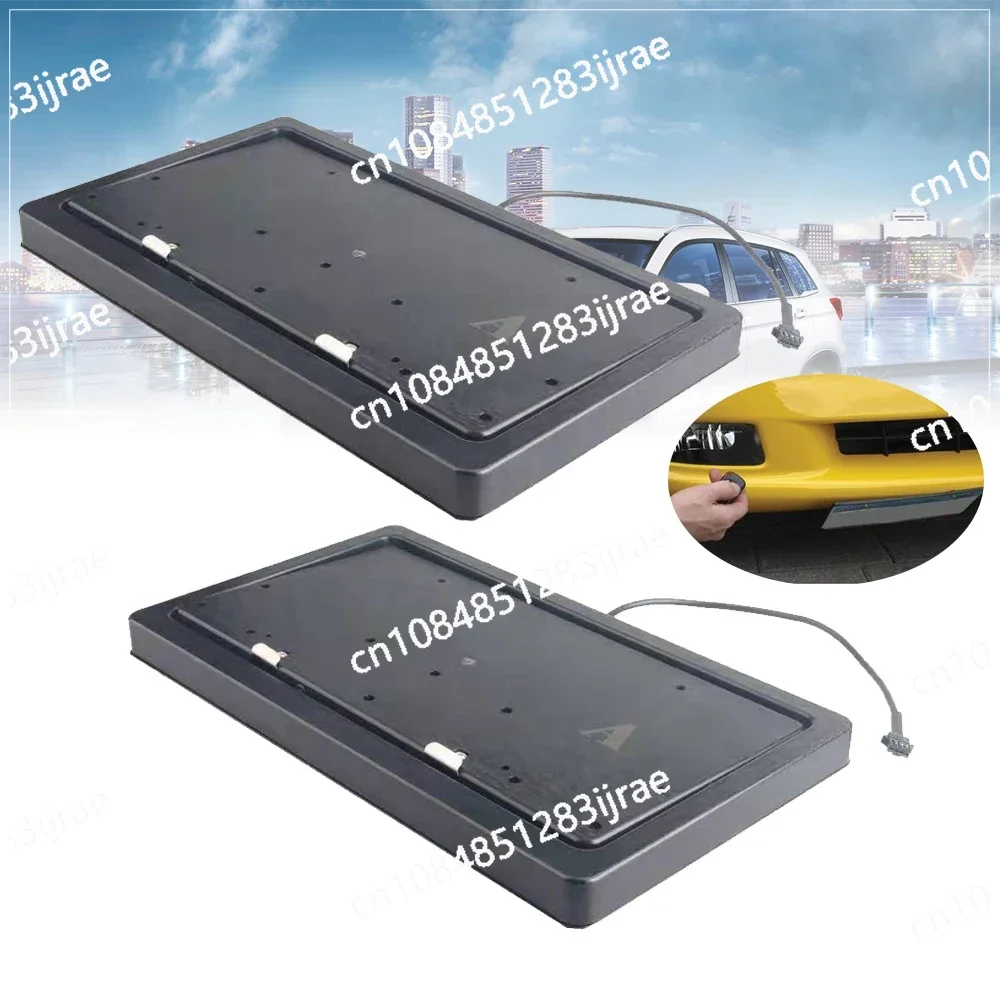 Electric Licence Plate Frame Flipper Remote Control Holder 2pcs/set