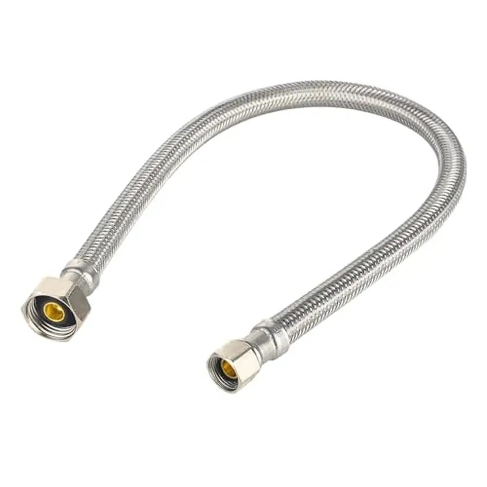 

Упаковка из 10 шт., 20-дюймовый плетеный смеситель из нержавеющей стали, линии подачи 1/2 дюйма, FIP x 3/8 дюйма, COMP, прочный, простая установка, устойчивый к коррозии