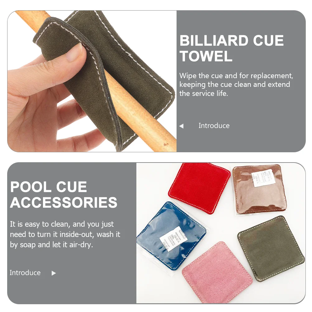 

2Pcs Billiard Cue Polishing Towel Cleaning Cloth Pool Stick Shaft Cleaner Reusable Snooker Accessories