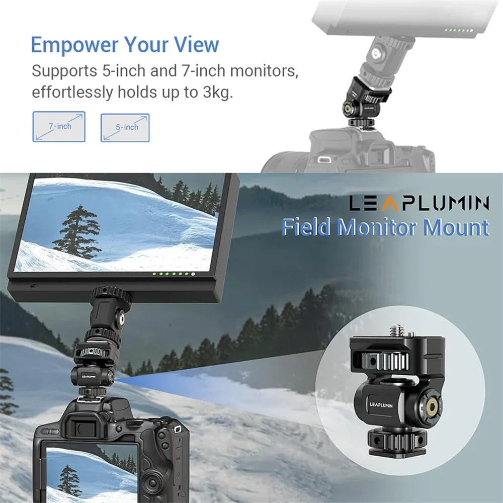 Зажим для камеры DSLR регулируемое крепление для монитора w Холодный башмак 1/4 винт для камеры монитор вспышка фотовспышка Микрофон горячий башмак кронштейн