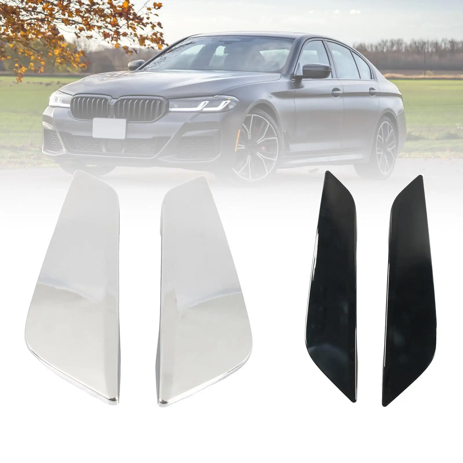 Protective Side Fender Vents Trim Decoration Replace ABS for BMW 530I 2017-2023 - view 5