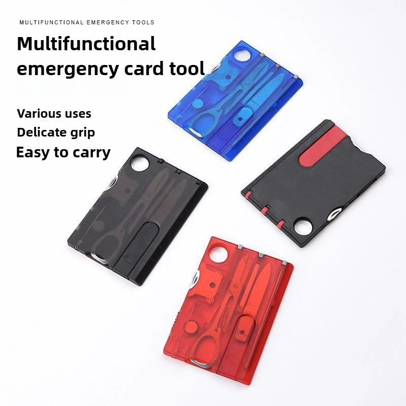 12 In 1 Pocket Credit Card Portable Multi Tools Outdoor Survival Camping Equipment 1 Box Portable Hiking Card Tools Gear view 2
