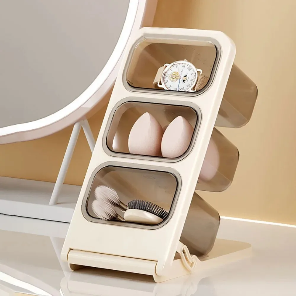 New ABS Oblique Pen Holder Large Capacity Removable Pencil Container Foldable Multi-use Pen Storage Box Office JJ1478