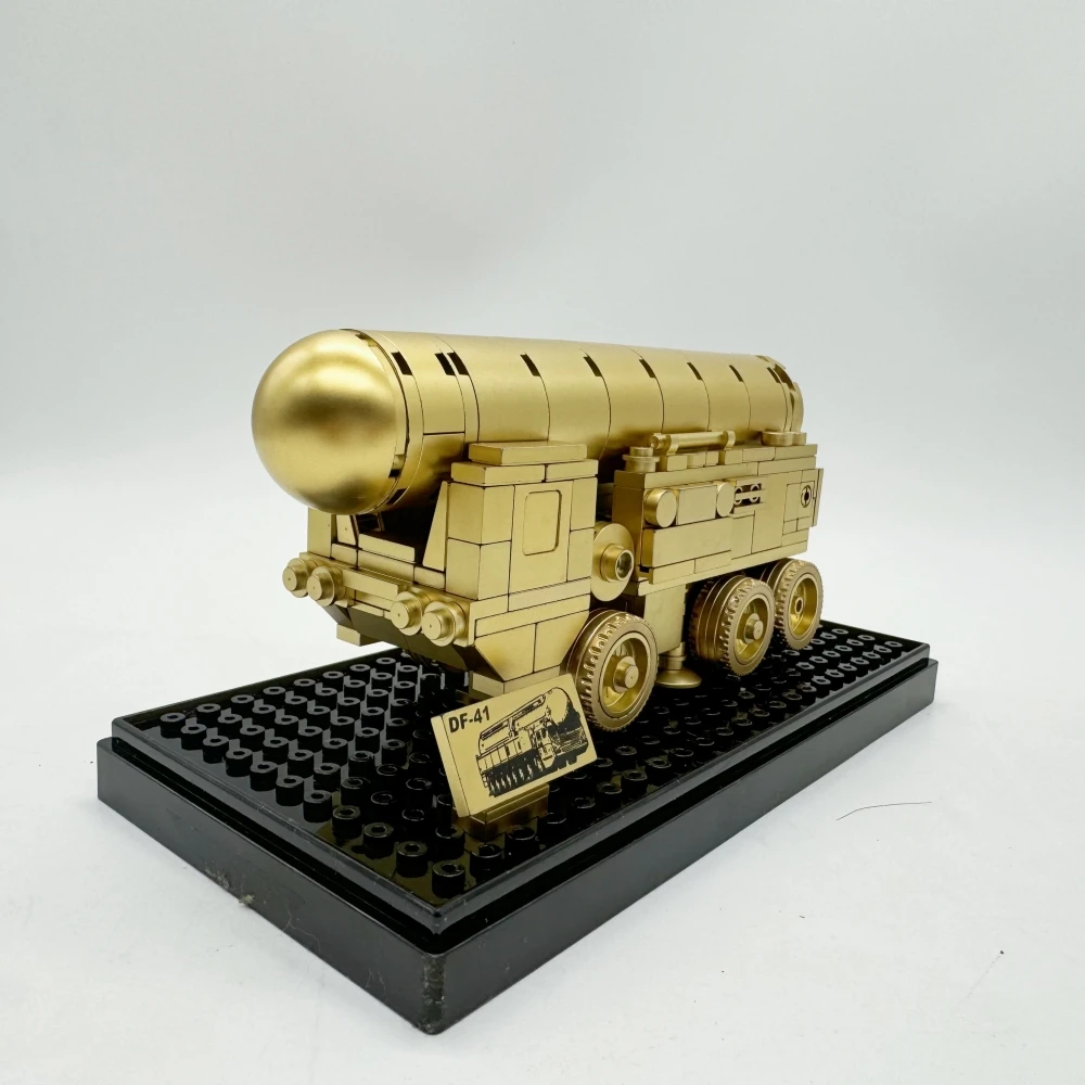 MINI Block Building Toy DIY Puzzle Golden Military Brick Tank Frigate Fighter Missile Model Home Decor Men Gift 66833-66836