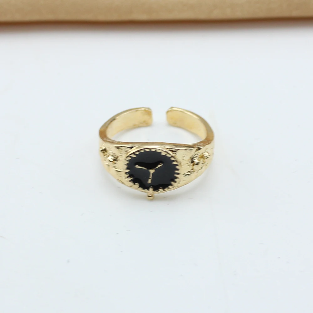 Black Wrist Watch Design Ring Jewelry Open Adjustable Index Finger Anneaux for Men Women Anillos Aesthetic Anel Accessories Gift