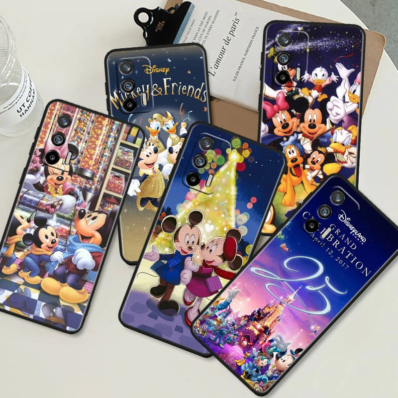 

Cute Disney Mickey Minnie For OPPO Realme GT Neo 5 SE 10 9i 8i 7i 6s 5 Narzo 50i 50A 240W Pro Plus Black Soft Phone Case