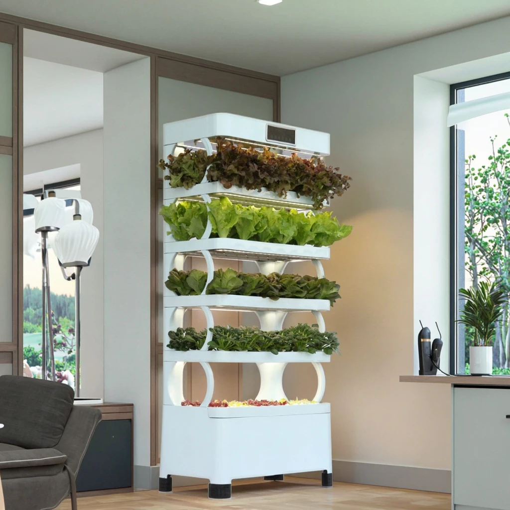 Water Blue Energy Saving Complete Sets of Household Hydroponic Planting System Vertical Light Emitting Diode Light