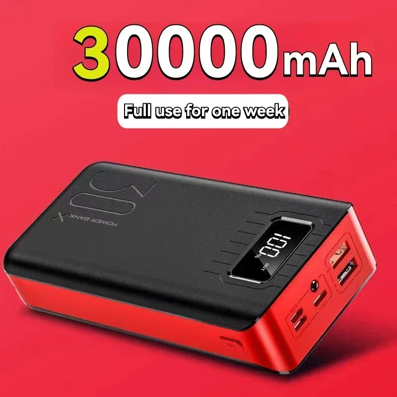 

30000 mAh power bank mini compact and portable, suitable for fast charging mobile phones, universal mobile power bank