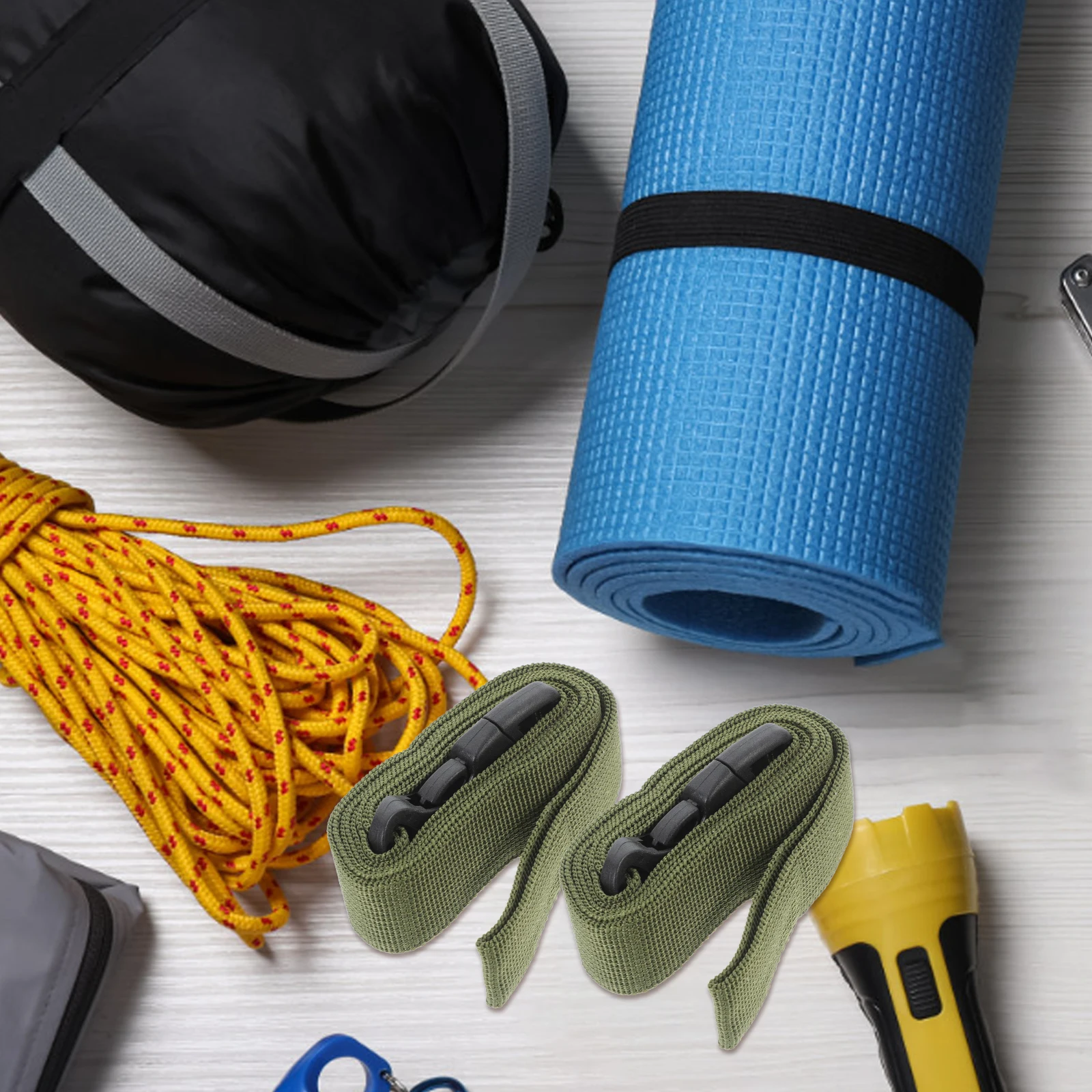 

2pcs Luggage Straps Reliable Loading Capacity Suitcase Backpack Handbag Adjustable Buckle Belts Outdoor Supplies