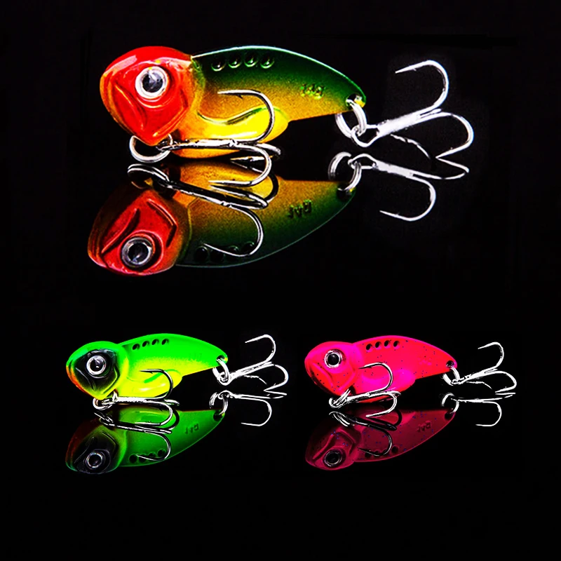 Metal VIB Bait, Spoon Lure, VIB, Vibrate, Hard Bait, Treble Hook Tackle, Crankbait, Vibration Spinner Fishing, 7g/10g/12g/14g