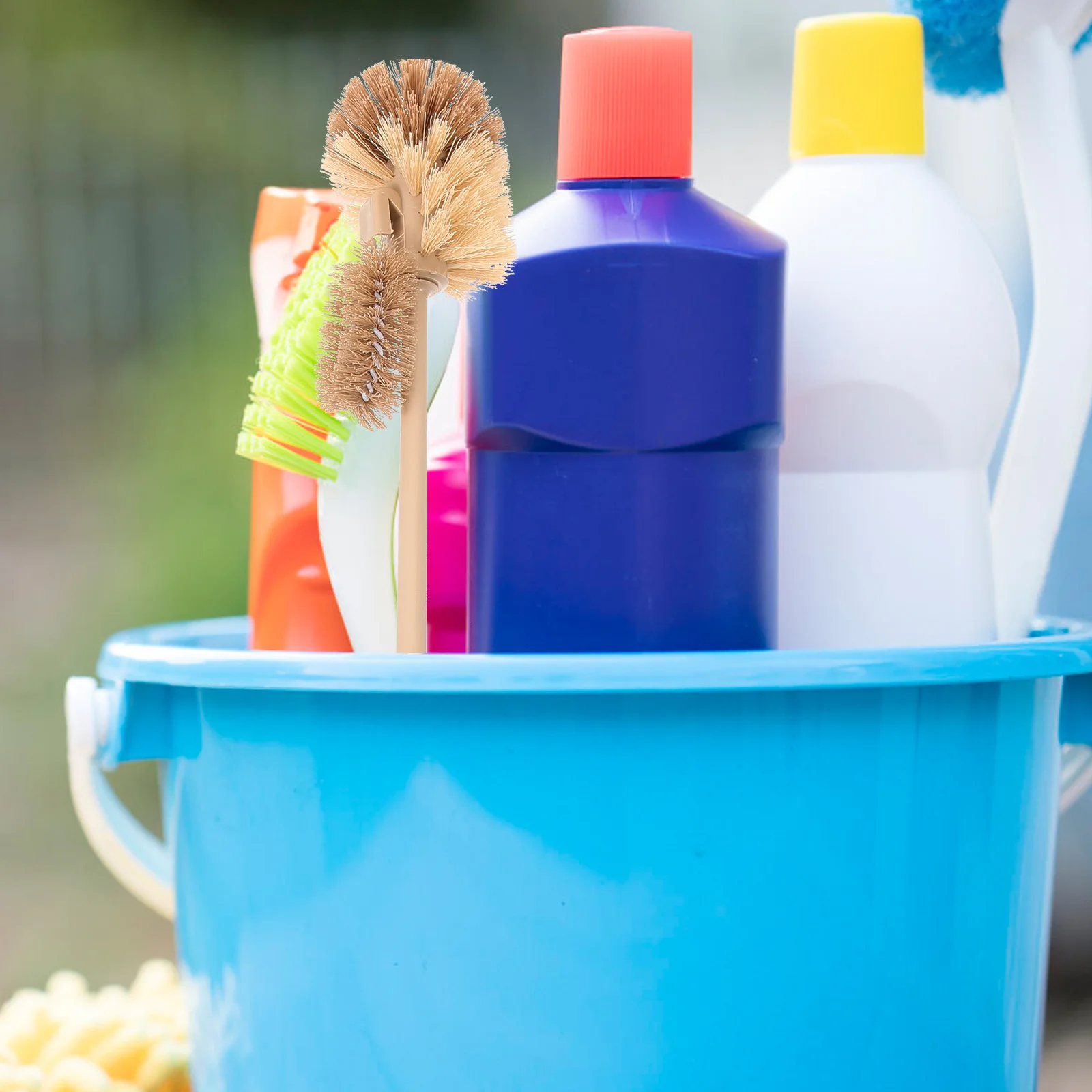 

Toilet Brush Long Handle Stainless Steel Bristles Bathroom Cleaning Tool Hanging Design For Home Hotel Office Use