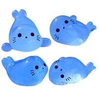 1Pcs Mini Seal Glow At Dark Seal Vivarium DIY Accessories Mimiature Figurines Fairy Garden Decoration Kaw-aii Animals